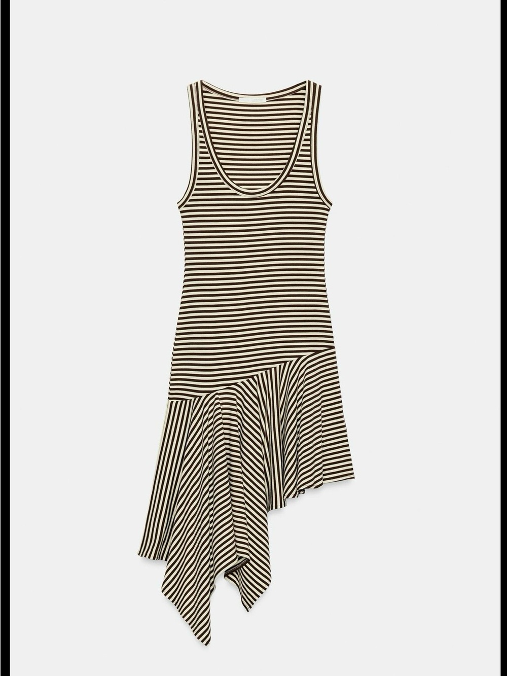 Zara Striped Brown and Cream Tank Dress - Classic Chick Summer Style